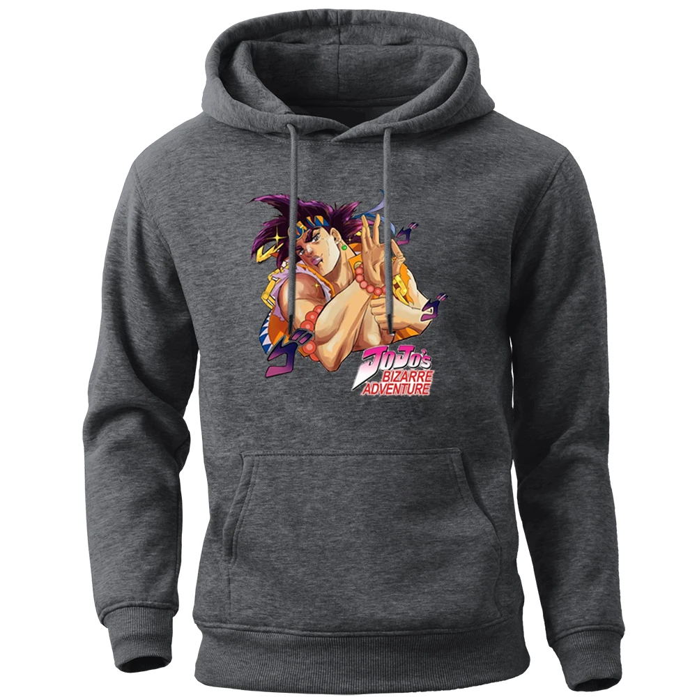 

Japanese Anmie Hoodies Jojo's Bizarre Adventure Men Sweatshirt Tops Male Hoodie Tracksuits Sweatshirts Men's Crewneck Pullover