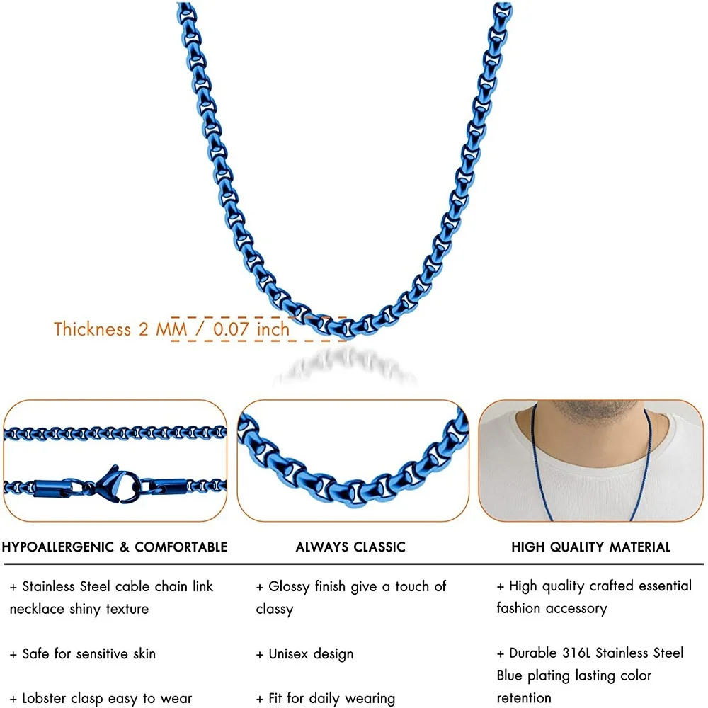 Женский Круглый чокер из гладкой нержавеющей стали 2 мм | Украшения и аксессуары