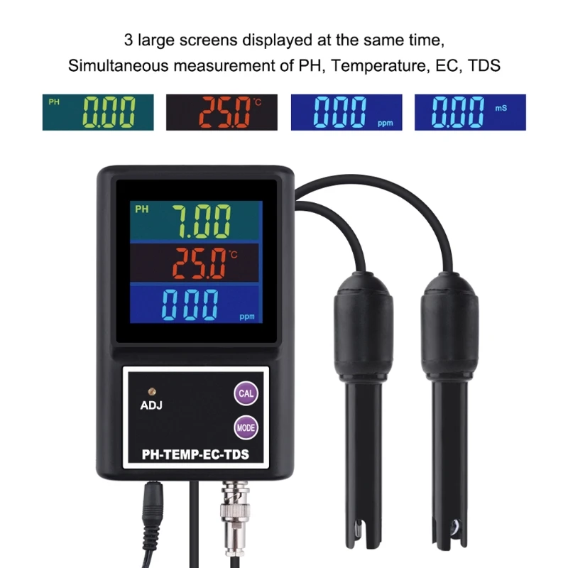 

PH260BD Water Quality Monitor Bluetooth LCD Online PH/TDS/EC/Temperature Meter Y4QC