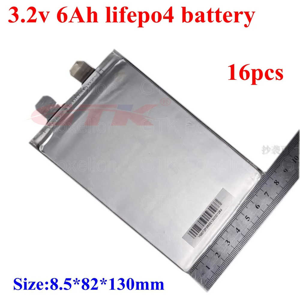 16 шт. аккумуляторы lifepo4 3 2 в 6 Ач 6000 мАч а не 7 8 9 10 для упаковки электроинструментов