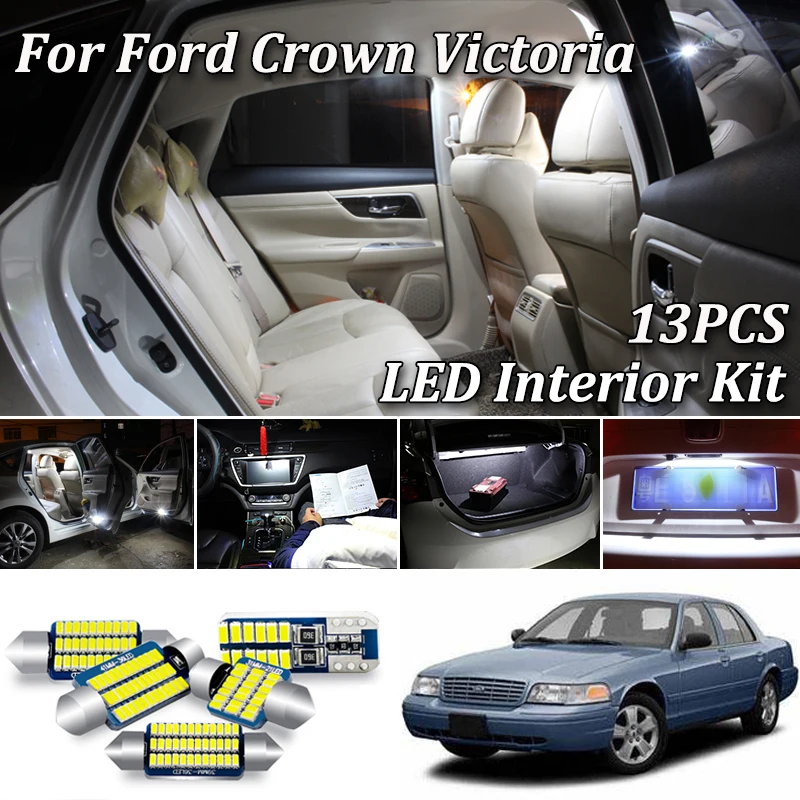 13 шт. без ошибок белый Canbus для Ford Crown Victoria светодиодный купольный светильник с