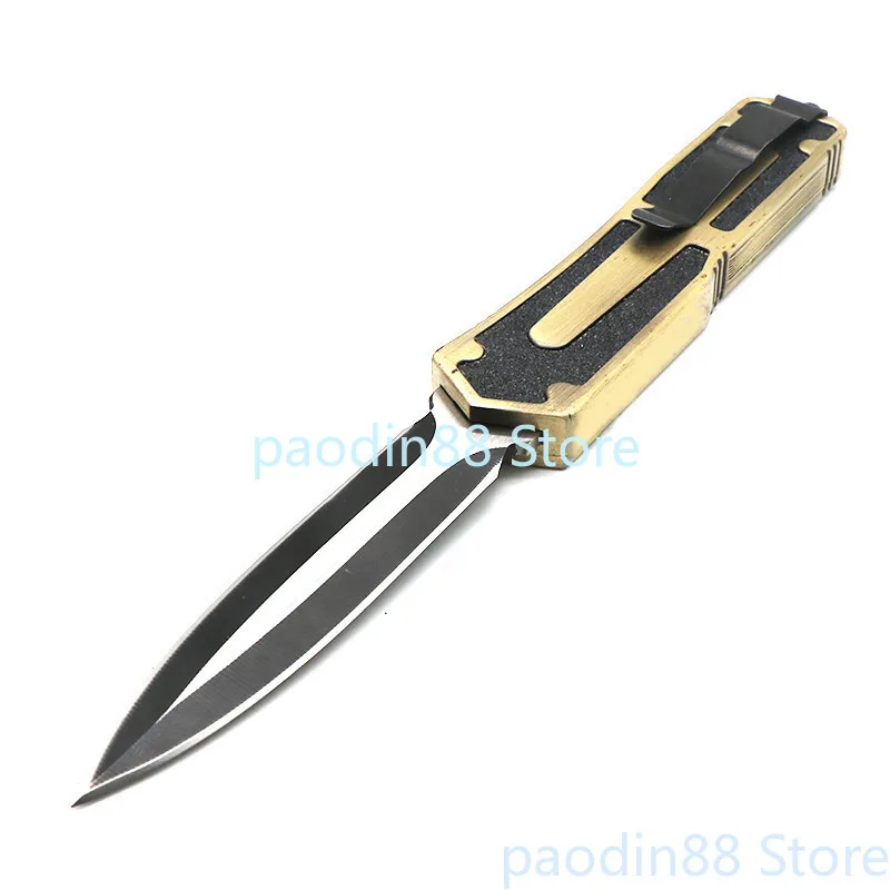 Классический Золотой прямой нож спасательный для выживания кемпинга охоты