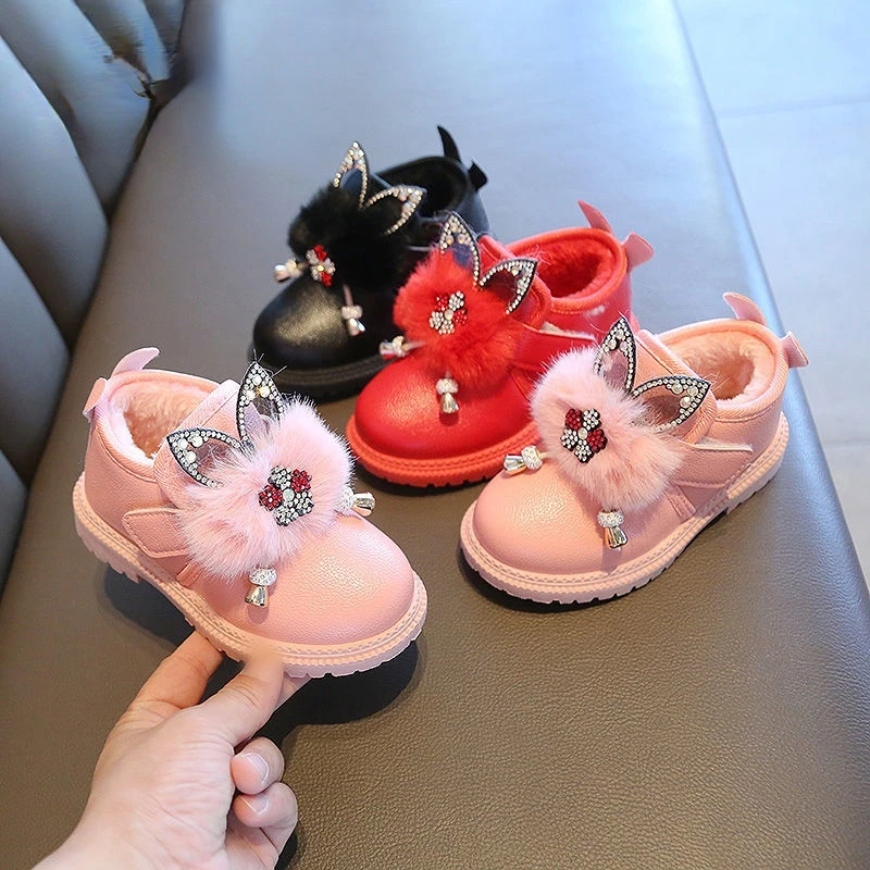 

Новинка, зимние детские сапоги для снега, плюшевая детская обувь для малышей, теплая мягкая подошва, Детская Хлопковая обувь, обувь для малы...