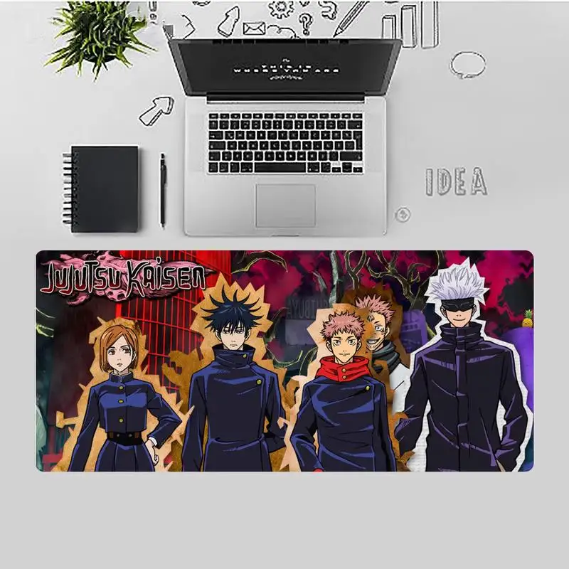 

Jujutsu Kaisen hot Rubber Mouse Durable Desktop Mousepad X XL XXL Non-slip Cushion Thickness 2mm LockEdge equal LE