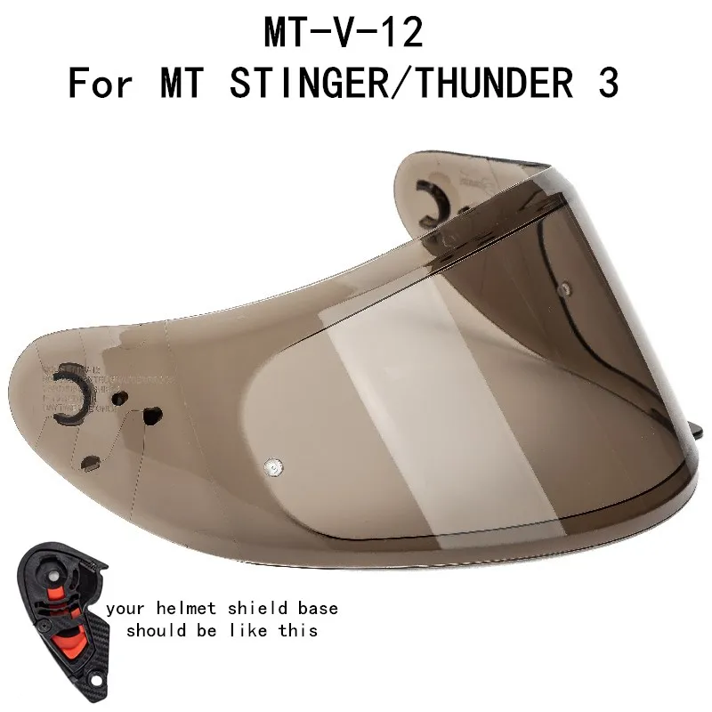 MT-V-12 helmet shield for MT STINGER helmet and MT THUNDER 3 helmet MT Replacement parts THUNDER 3SV visor images - 6