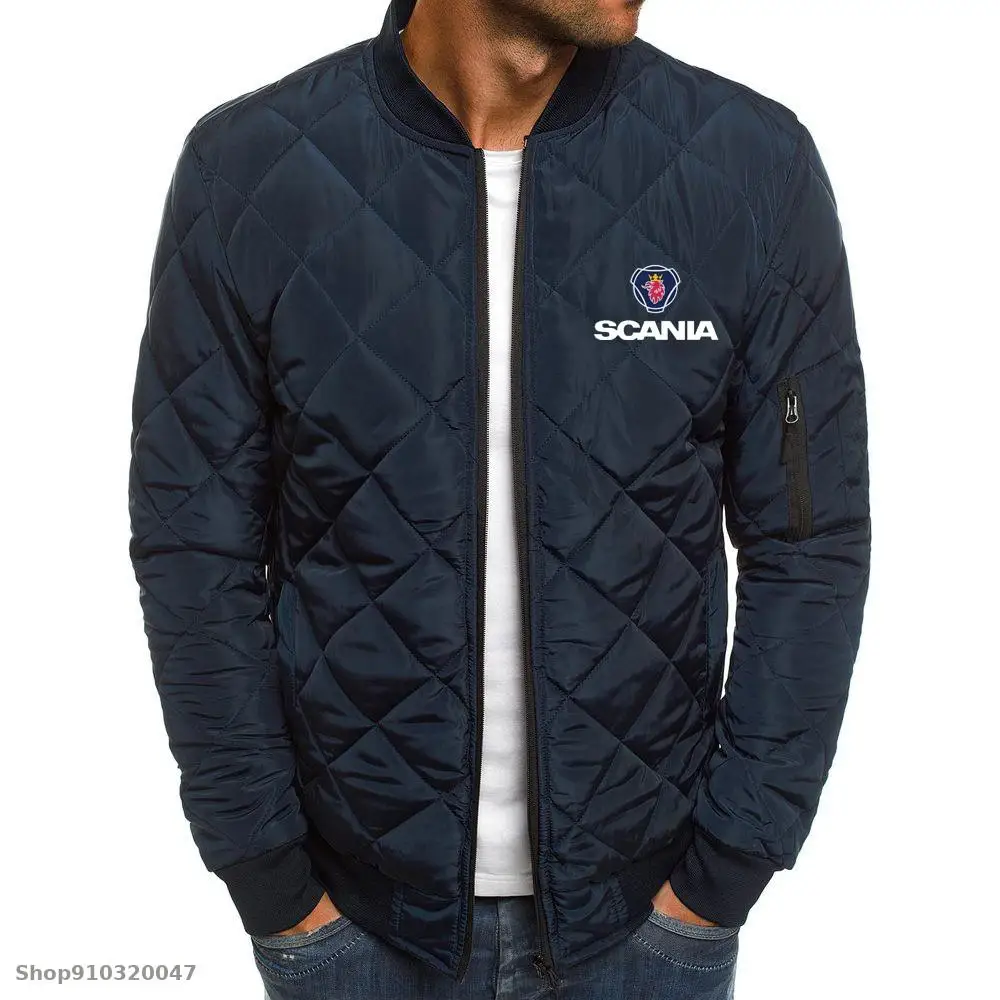 

2020 Winter Men's Cotton-padded Jackets Solid Color Jacket Men Rhombus Seam Cotton Man Jackets Coat Overcoat For Male