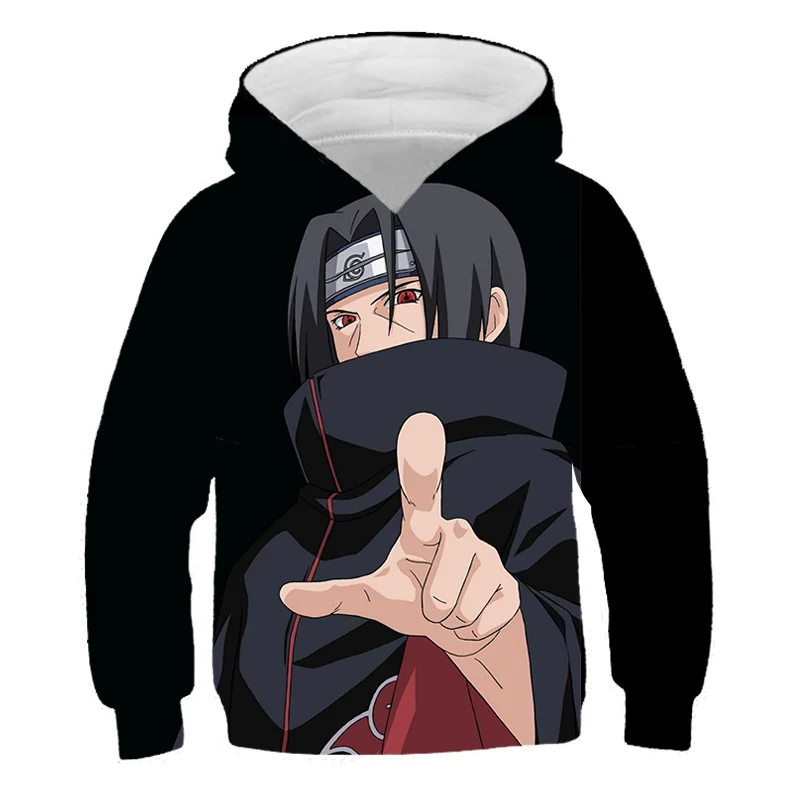 Sudadera con capucha 3D para ni&ntilde;os y ni&ntilde;as, jersey de manga larga con estampado de animaciones Ninja, ropa de calle informal a la moda para verano-2