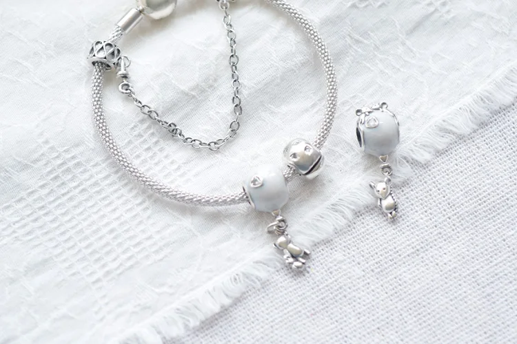

2019 Autumn New 925 Sterling Silver Sparkling Leaves Hearts Clip Charm Beads fit Original Pandora Bracelets Women DIY Jewelry