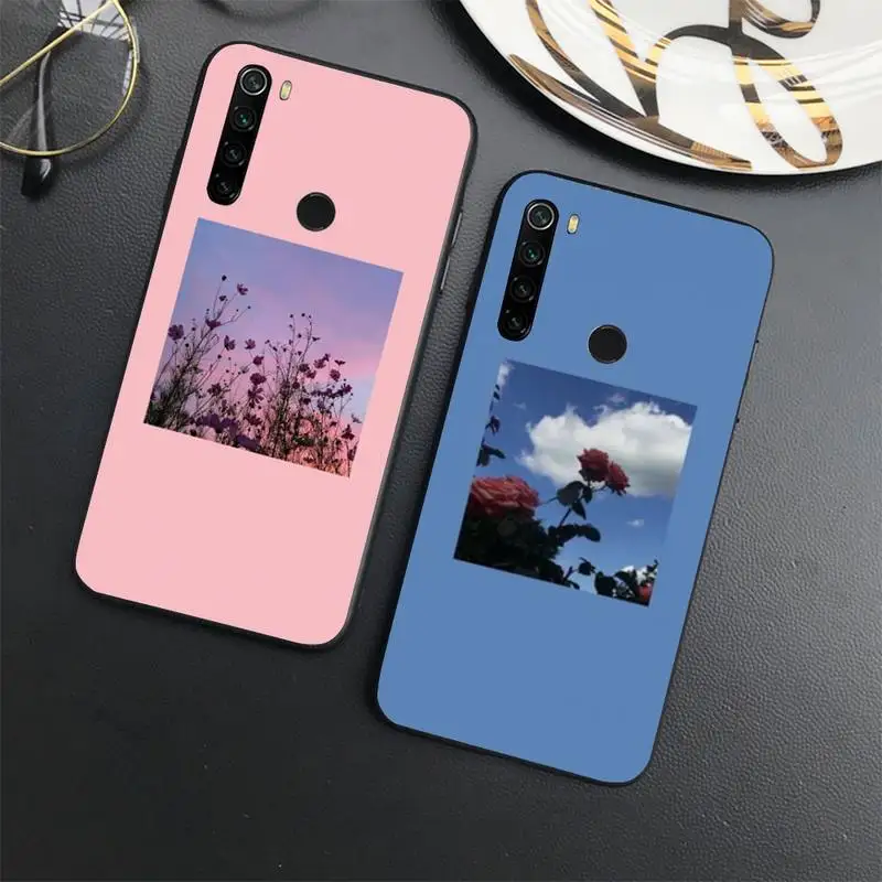 

Rose Flowers Sunflower pattern Phone Case For Xiaomi Redmi note 7 8 9 t max3 s 10 pro lite coque shell cover funda