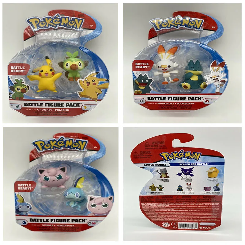 TAKARA TOMY Original Pokemon Sword Grookey Scorbunny Sobble Pokeball Pop-up Elf ball pvc action figure Anime Dolls Kid Gifts