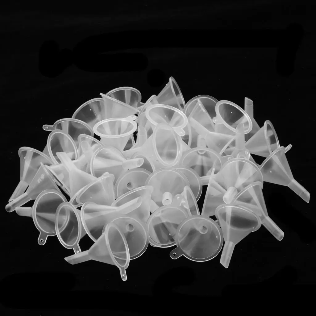 

Оптом, партия 50 шт., прозрачная пластиковая фотография для розлива, маленькая фотоемкость, колба, воронка