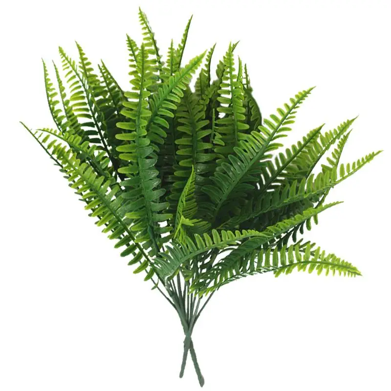 

Green Plant Flowers Simulation Fern Leaves Artificial Plant Decorative Fake Shrub Artificial Fern for Flower Arrangement