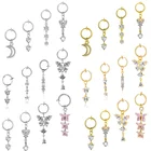 4 шт.компл. набор колец с бабочками искусственное кольцо-пирсинг для пупка Лот пупка не пирсинг Кольцо клипса пупка