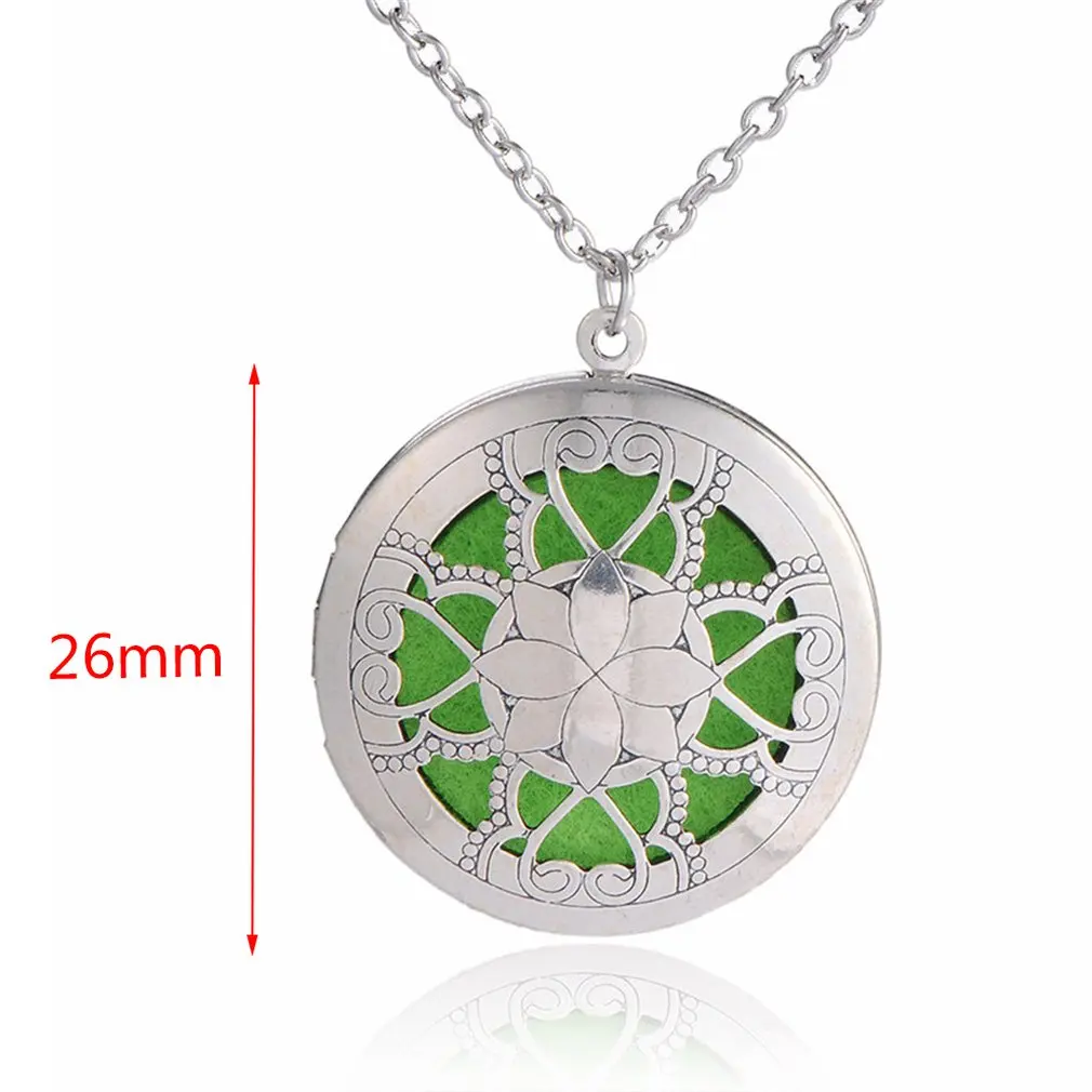 

Aromatherapy Necklace Vintage Hollow Lockets Pendant Essential Oil Diffuser Necklace With Pads Perfume Jewelry