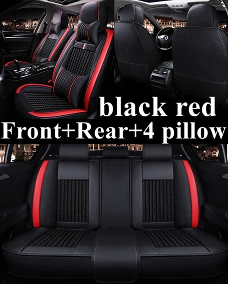 black red luxury Чехол на сиденье автомобиля для Toyota corolla rav4 Auris chr yaris Camry avensis Honda Fit Civic Accord Suzuki Swift sx4 Fiat Punto BRAVO - Название цвета: black red luxury