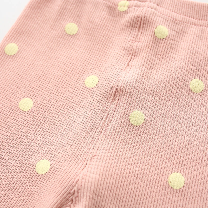 Теплые штаны YALOODE в горошек для маленьких девочек на весну и осень мягкие удобные