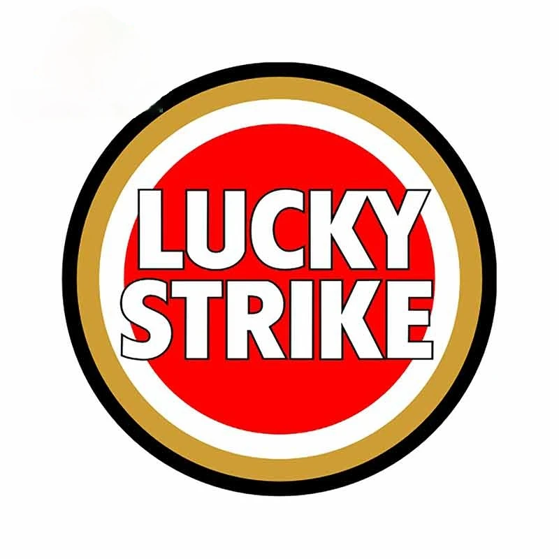

Fashion for Lucky Strike Funny Car Stickers Vinyl Car Sticker Fashion Motorcycle Bumper Window Decal Waterproof 13cmX13cm