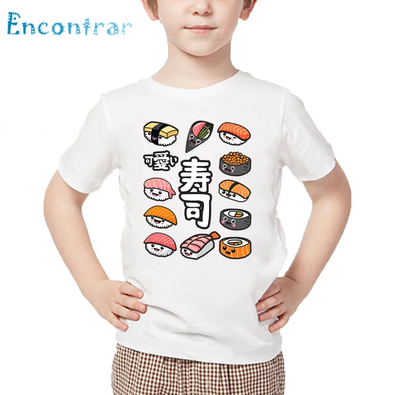 Футболка с принтом суши вечерние мальчиков и девочек детская забавная футболка