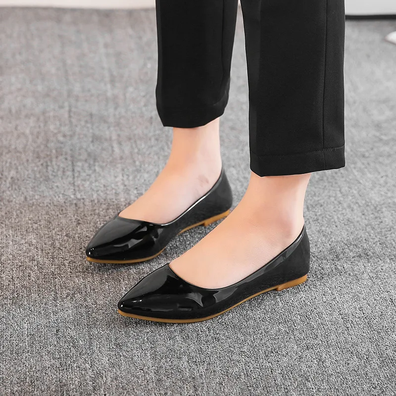 Женские туфли Silentsea на плоской подошве повседневные туфли-лодочки заостренный