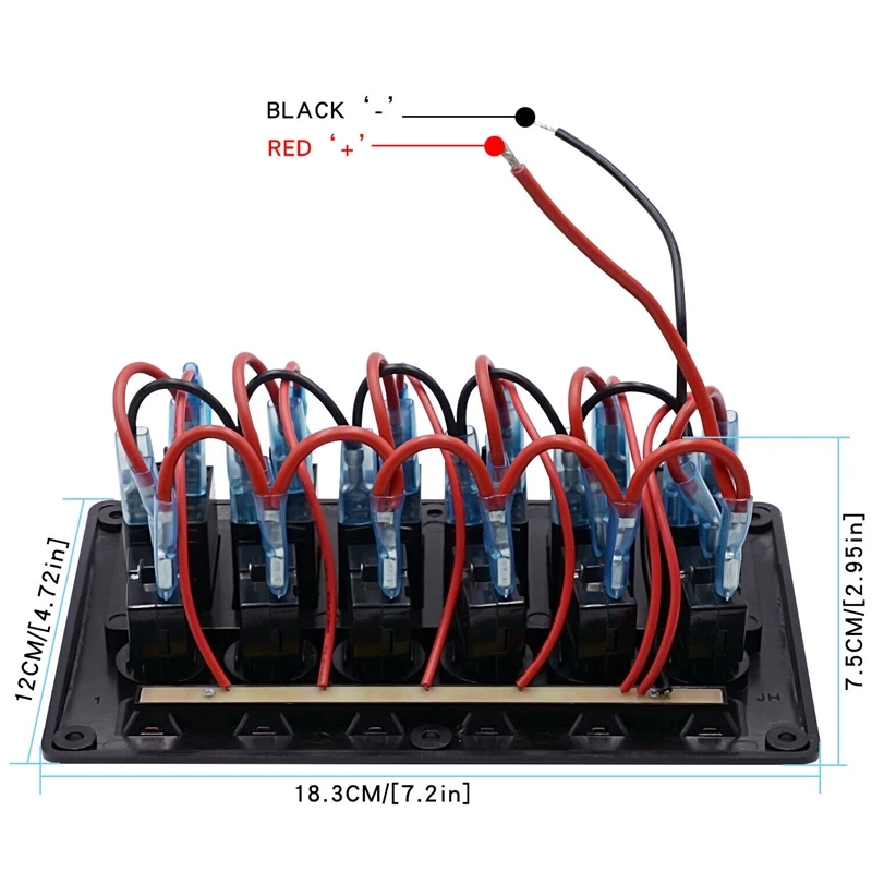 Автомобильная лодка кулисный переключатель панель 12 в морской 6 групп