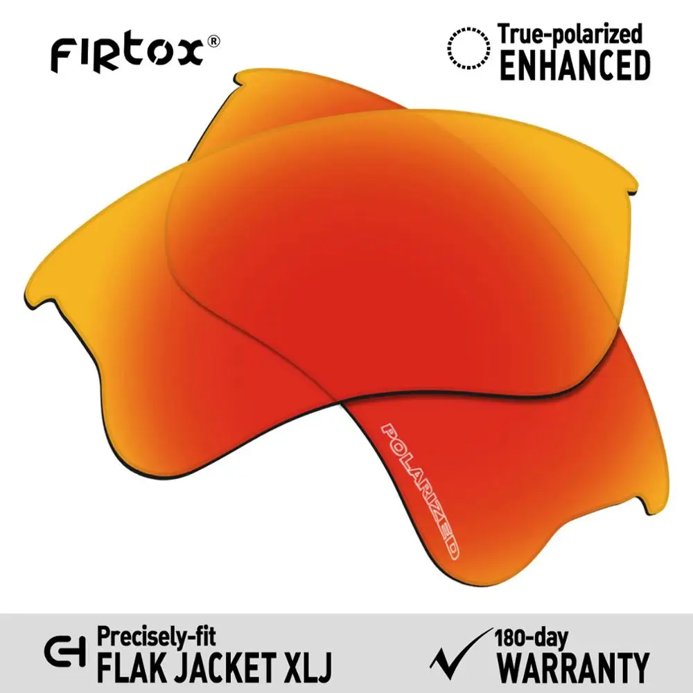 

Firtox Anti-Seawater Polarized Lenses Replacement for-Oakley Flak Jacket XLJ Sunglasses (Lens Only) - Red Mirror
