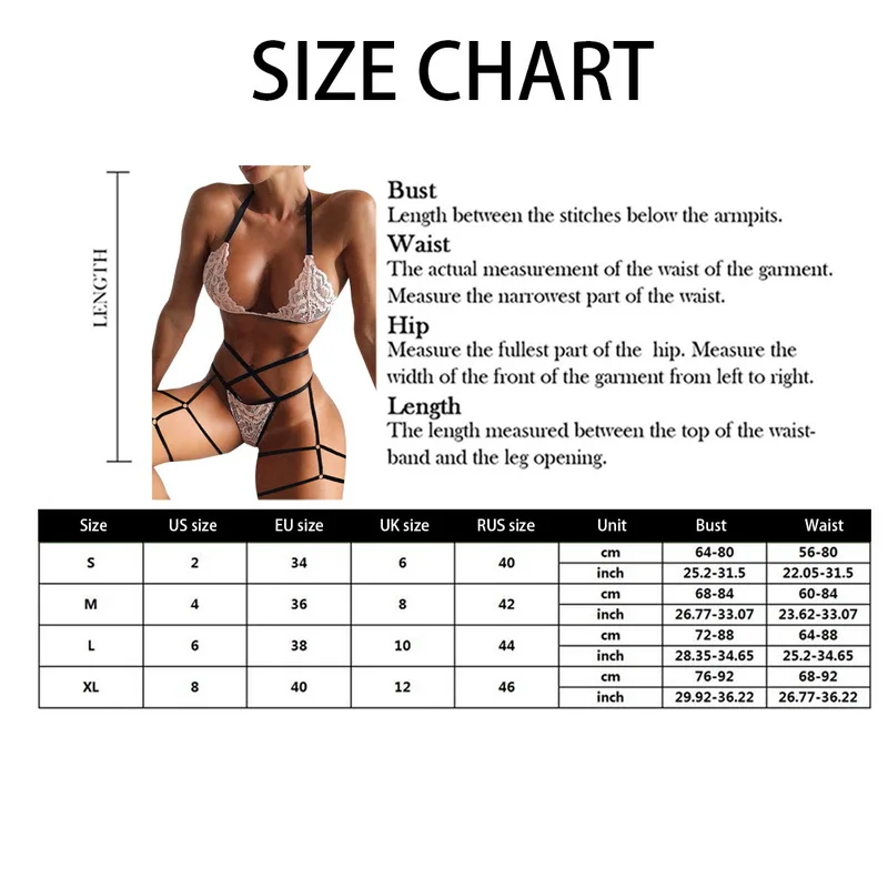 

Bandage Lace Women Lingerie Set Perspective Flower Lace Bra Hollow Out Thong Garter Set Sexy Women Underwear