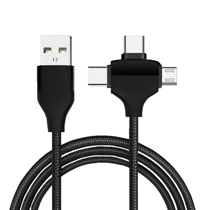 ! Кабель USB ACCEZZ 3 в 1 для iPhone 11 X XS MAX XR 8 Micro Type C Android Xiaomi Samsung Huawei шнур быстрой