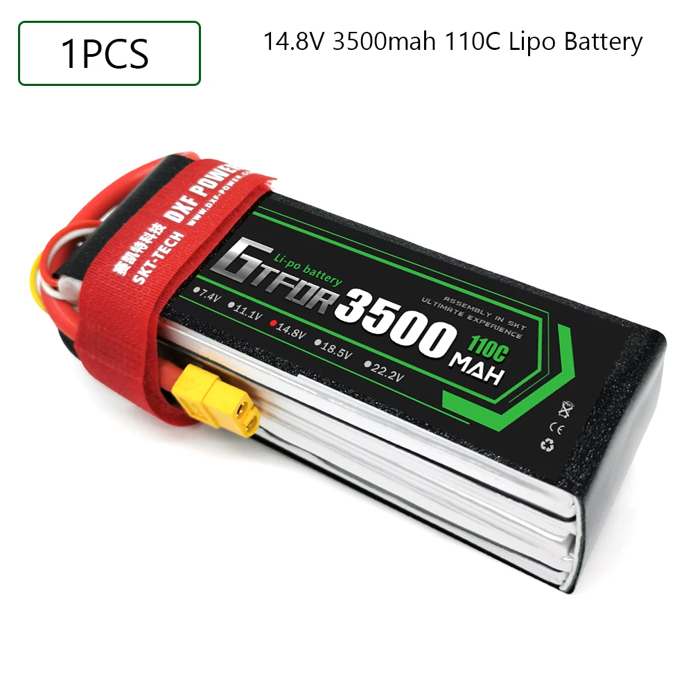 Аккумулятор GTFDR 3500 мА · ч 14 8 в 110C-220C Lipo 4S XT60/DEANS/XT90/EC5 для Акку дрона FPV грузовика