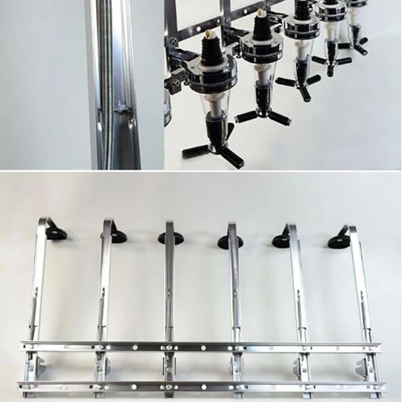 

Stainless Steel Wall Mount Stand 6 Bottle Drinks Optics Bar Butler Spirits