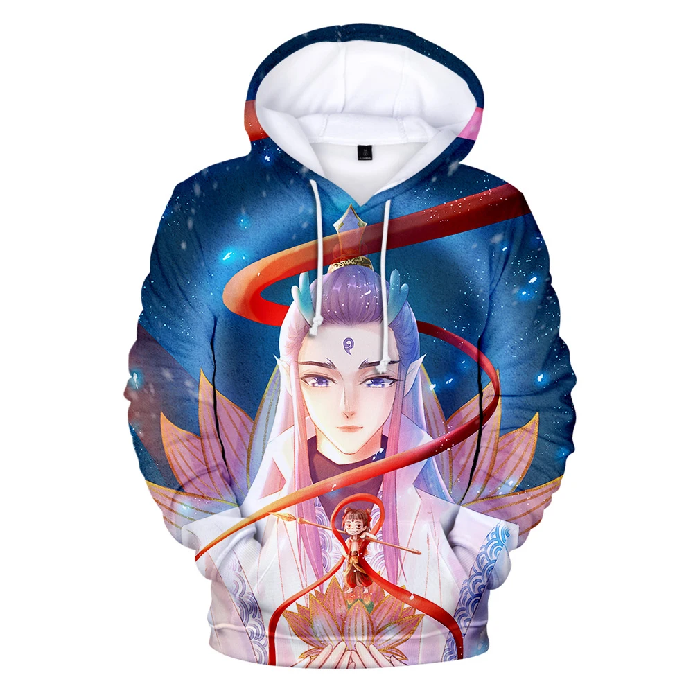 

Детские Популярные Новые 3D толстовки NE ZHA 2-14, модные Мультяшные толстовки в стиле Харадзюку для мальчиков и девочек, китайские аниме NE ZHA, Дет...