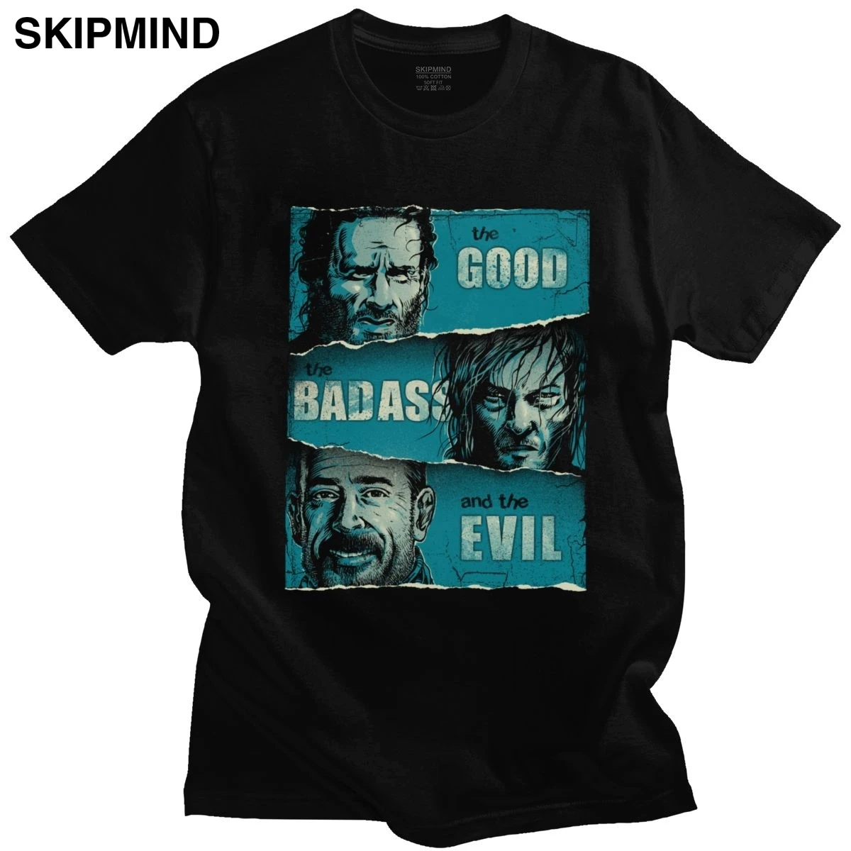 

Grunge The Walking Dead Tshirt Men Crewneck Short Sleeved Negan Daryl T Shirt Summer Graphic Tee Pre-shrunk Cotton Fit T-shirt