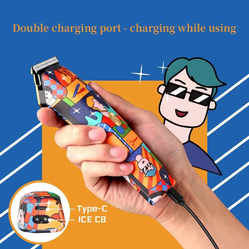 

Kemei Hair Clipper KM-5017H Personalized Graffiti Electric Hair Clipper