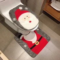 new christmas decoration supplies toilet seat cover bathroom creative layout dress up two piece christmas decorations