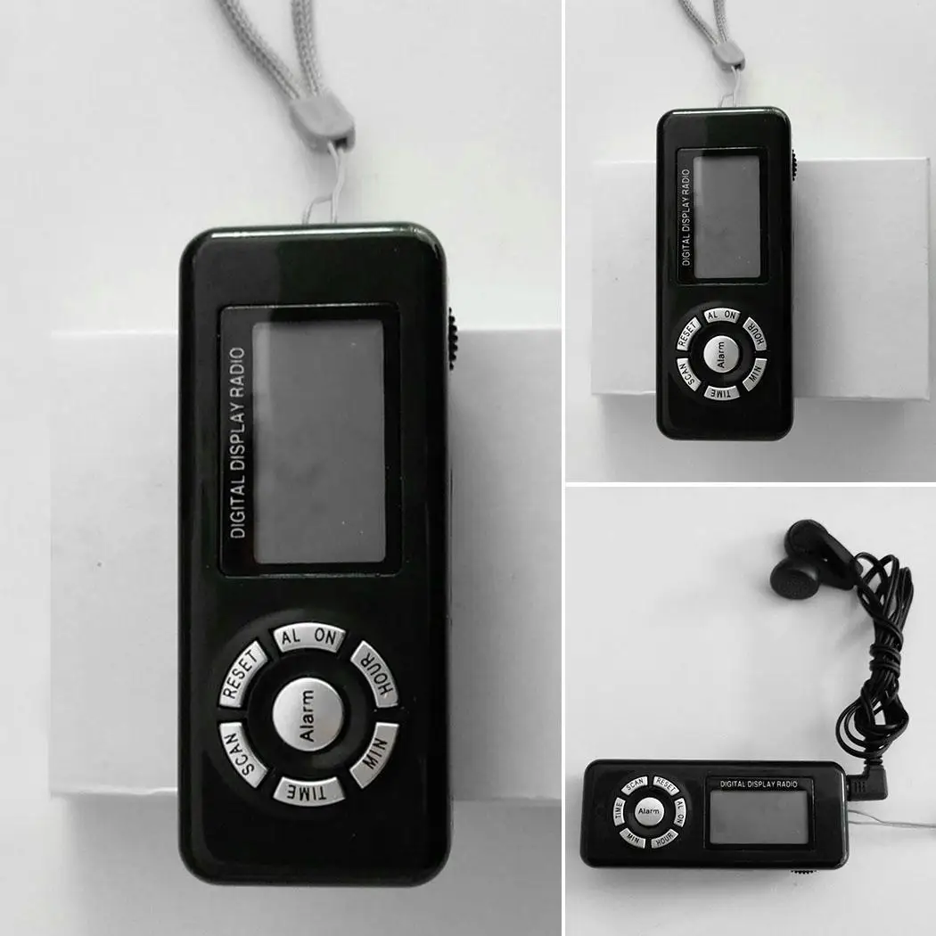 Цифровое радио FM Частотный цифровой дисплей 3V lcd 85dB 30g 88-108 MHZ Экран один щелчок