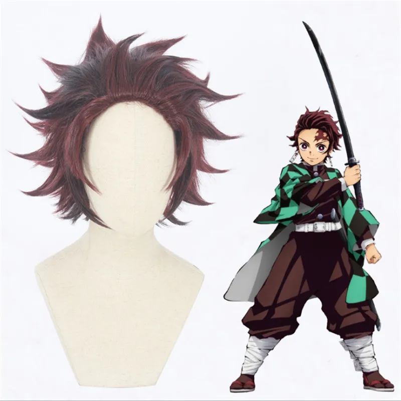 Demon Slayer: Kimetsu no Yaiba парики для косплея Kamado Tanjirou ролевых игр Nezuko Agatsuma Zenitsu аниме
