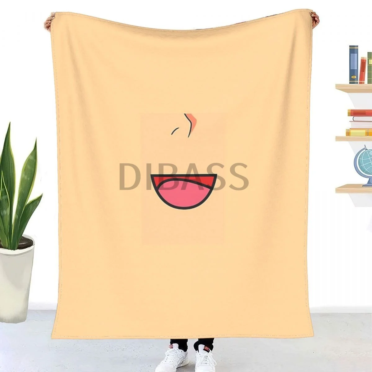 

Anime Half Face Throw Blanket 3D Printed Flannel Throw Blankets