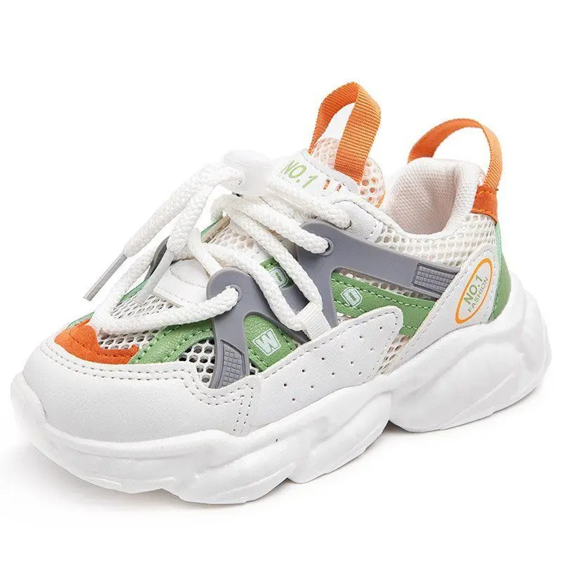 

Girls'sneakers Spring 2021 New Baby Shoes Breathable Boy's Dad's Shoes Light Children's Tennis Shoes Toddler Shoes