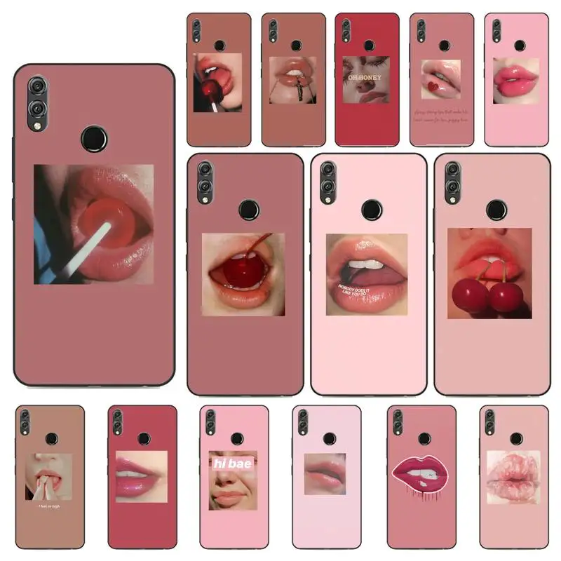 Чехол Babaite для телефона с изображением сексуальной девушки губ Помады Huawei Honor 8X 8A 9