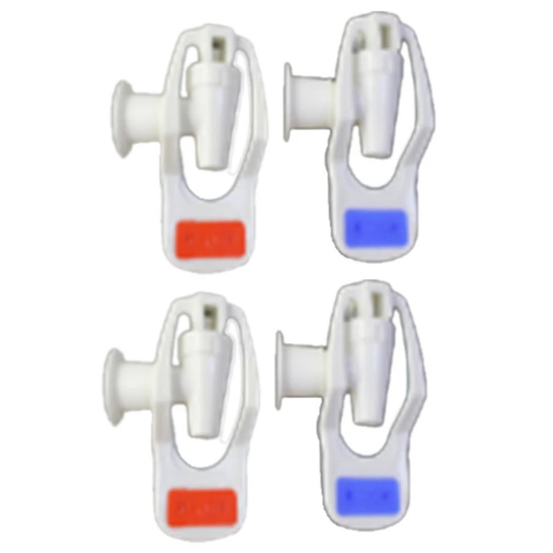 

Water Dispenser Replacement Push Type White Plastic Tap Faucet 4 Pcs