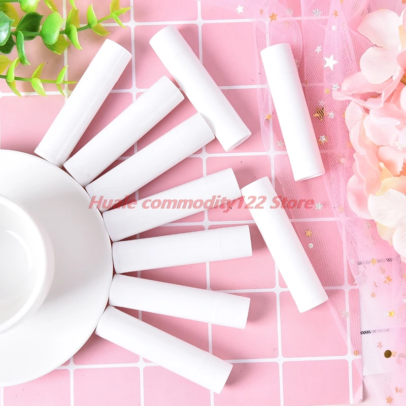 

New 5ml DIY Empty Lipstick Bottle With Cap Clear Black White Cosmetic Sample Container Lip Gloss Tube Lip Balm Tube Container