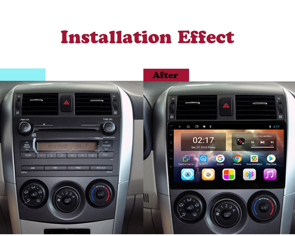 Автомагнитола на Android 8 1 для Toyota Corolla 2008 2009 2010 2013 Wi Fi 9 дюймов IPS сенсорный экран Гб +