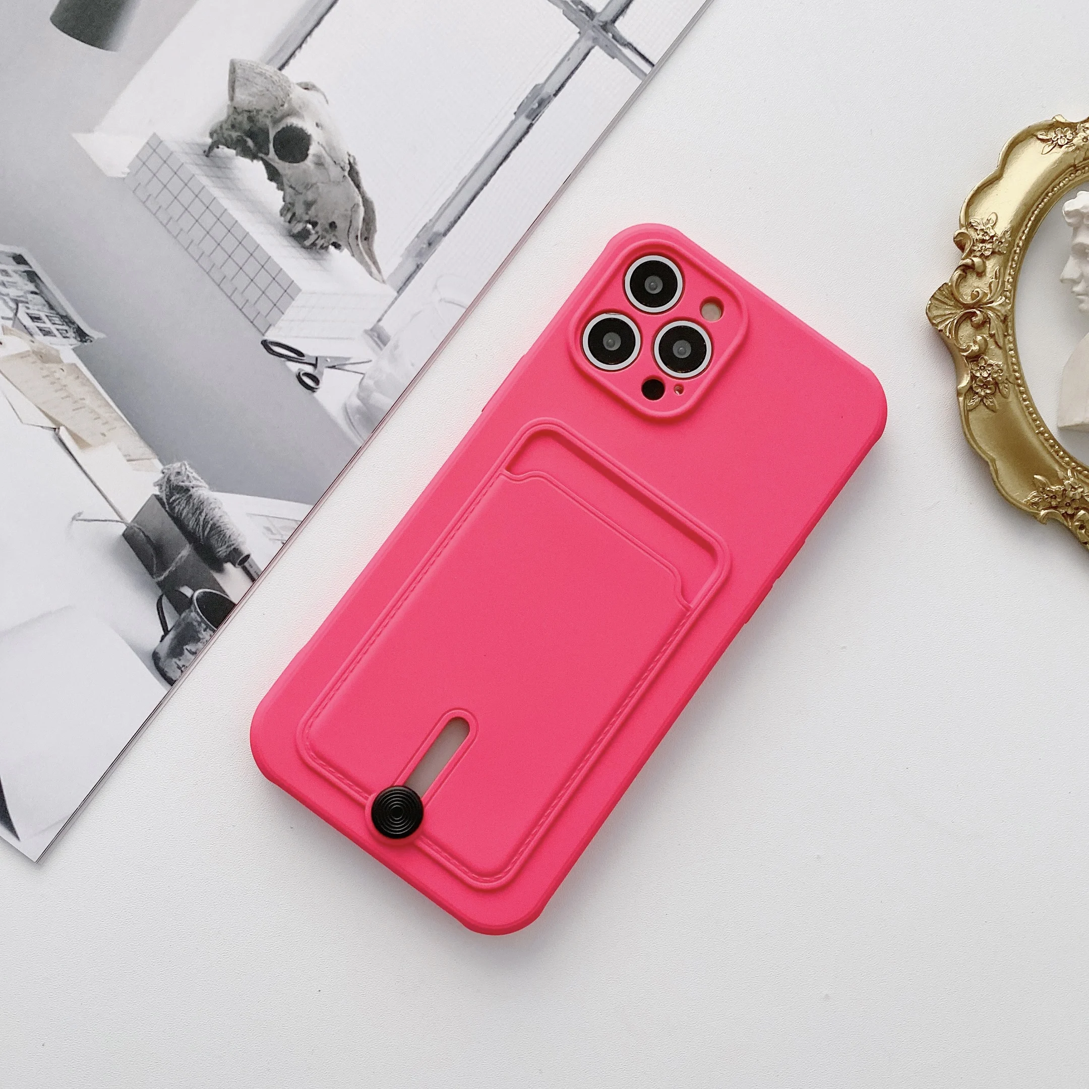 

USLION Soft Silicone Wallet Phone Case for iPhone X XR XS Max 7 8 Plus SE20 Card Holder Bag Cover For iPhone 12 11 Pro Max Funda