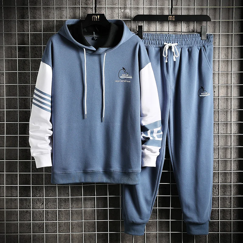 Спортивный костюм мужской из 2 предметов повседневная одежда в стиле пэчворк
