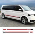 Для-Volkswagen Multivan T4 T5 T6 аксессуары для кузова автомобиля, капота, хвоста, декор Dec 1Set наклейки на дверь автомобиля, боковую юбку, полосы, Виниловая наклейка