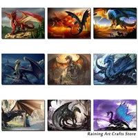 5d diamond painting painting cross stitch kits full square round drill animals dragon fantasy mosaic pictures cuadros home decor