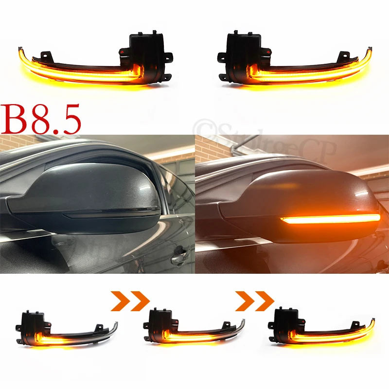 

For Audi A3 A4 A5 S5 B8.5 RS5 RS4 RS3 Dynamic Scroll LED Turn Signal Light Sequential Rearview Mirror Indicator Blinker Light
