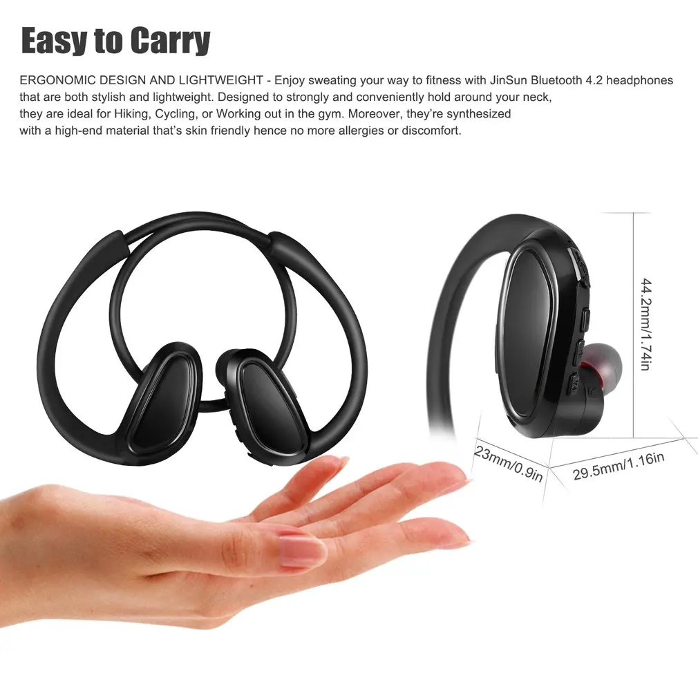 4 2 гарнитура ультра-светильник Беспроводные спортивные MP3 наушники встроенный 8