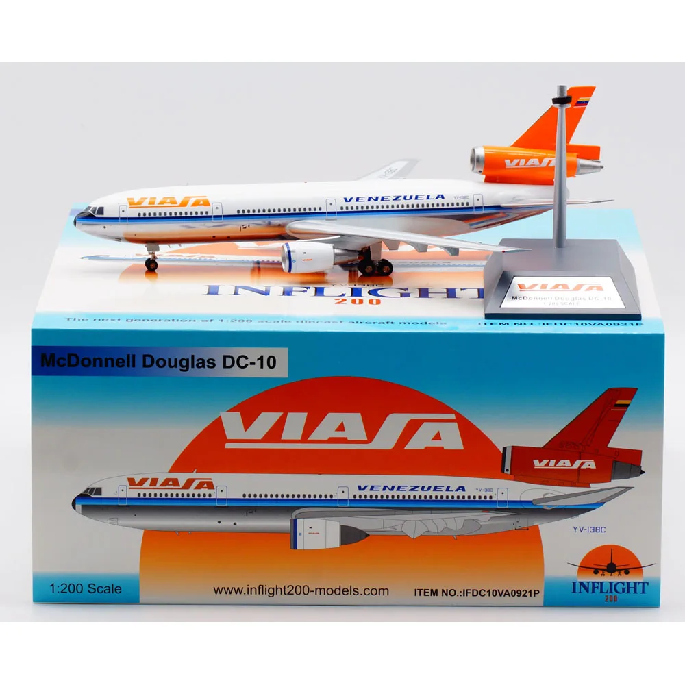 

1:200 Alloy Collectible Plane INFLIGHT IFDC10VA0921P VIASA Airlines McDonnell Douglas DC-10-30 Diecast Aircarft Model YV-138C