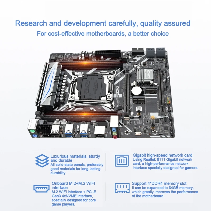 Материнская плата x99 Gt для компьютера гигабитная материнская DDR4 настольного с Xeon