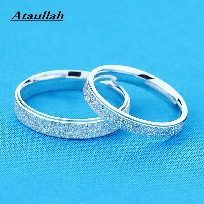 Ataullah Влюбленные Серебро 925 Скраб Кольца Для Женщин И Мужчин Новая Мода Модные